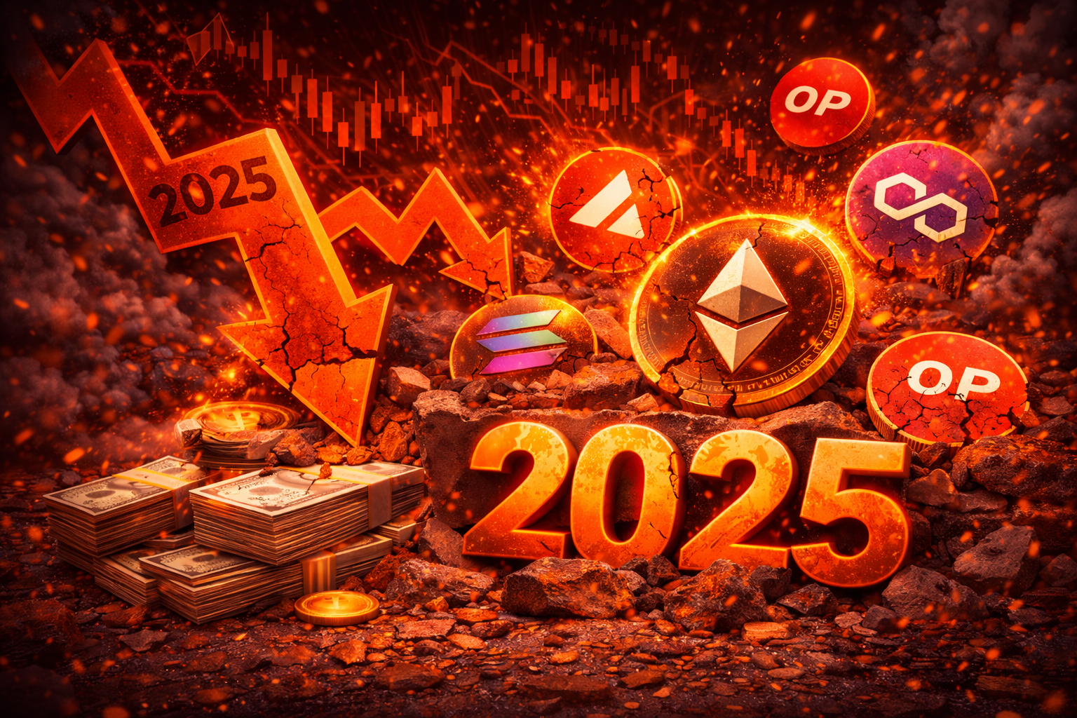 Большинство токенов 2025 года ушли в глубокий минус
